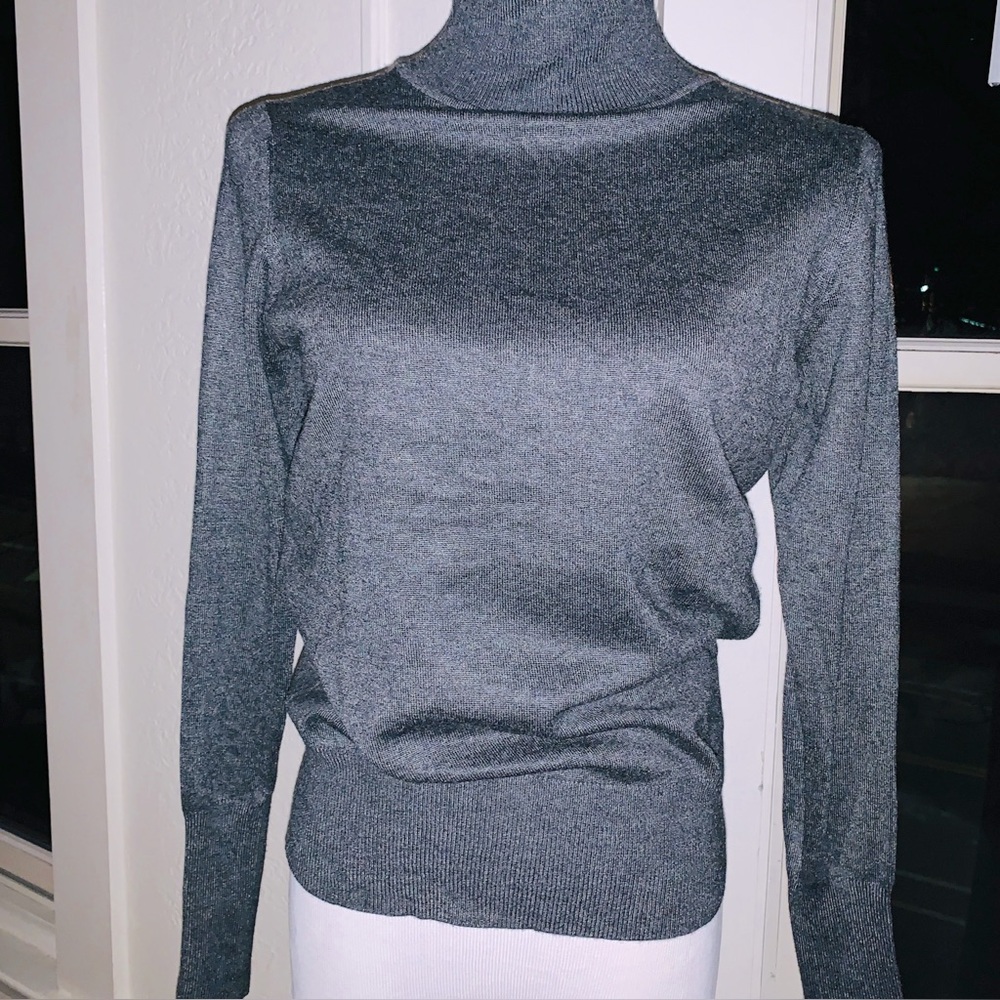 Cielo Gray Turtle Neck Sweater with Long Sleeves Viscose  L